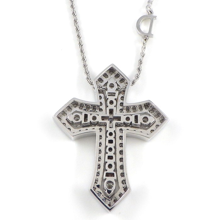 ダミアーニ DAMIANI ネックレス ベルエポック クラウンM 20092691 クロス ダイヤモンド K18WG 【箱・保付き】 【中古】