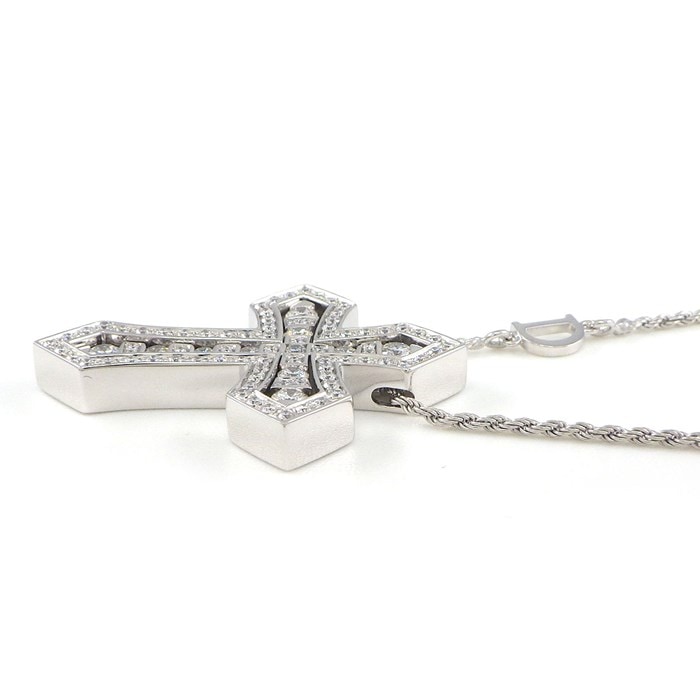 ダミアーニ DAMIANI ネックレス ベルエポック クラウンM 20092691 クロス ダイヤモンド K18WG 【箱・保付き】 【中古】