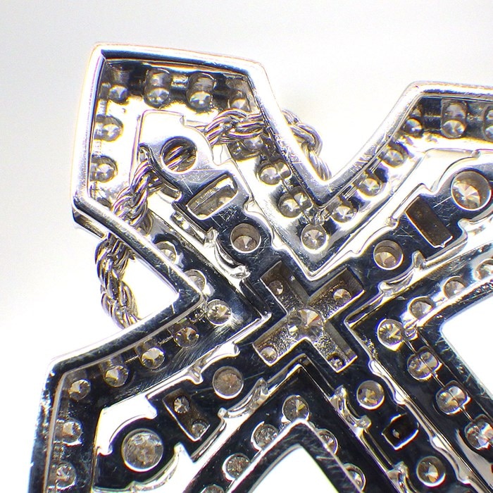 ダミアーニ DAMIANI ネックレス ベルエポック クラウンM 20092691 クロス ダイヤモンド K18WG 【箱・保付き】 【中古】