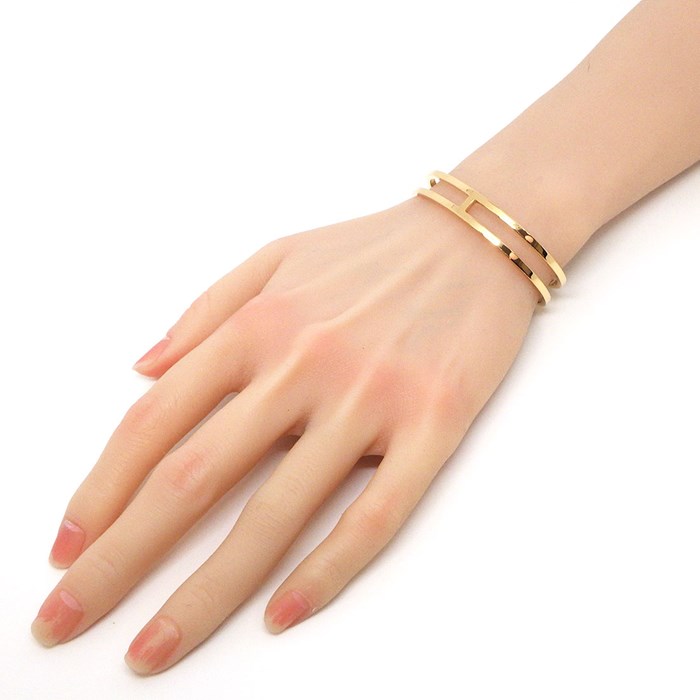 エルメス HERMES バングル エヴァー シェーヌ ダンクル K18PG / #ST 【中古】