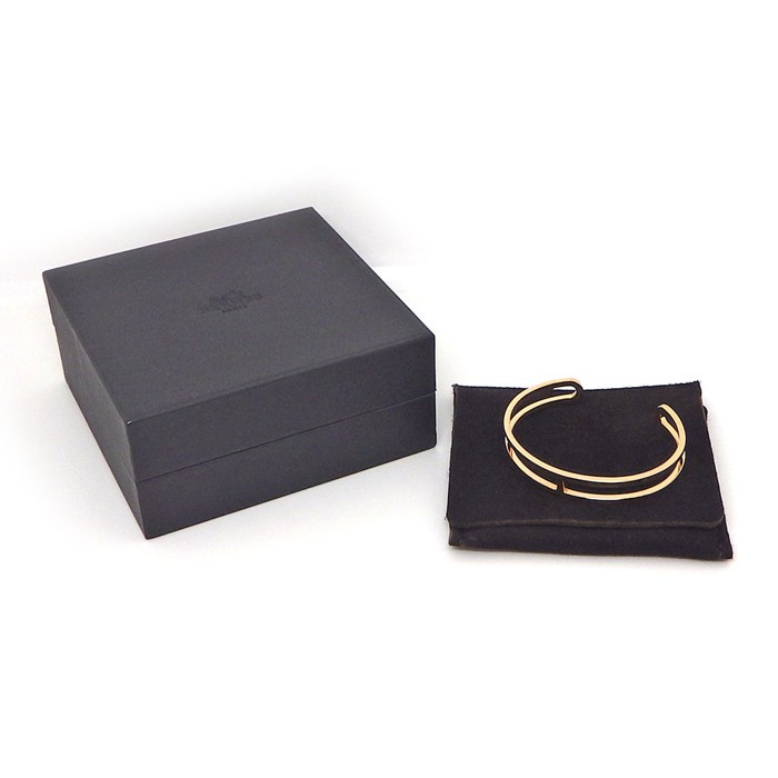 エルメス HERMES バングル エヴァー シェーヌ ダンクル K18PG / #ST 【中古】