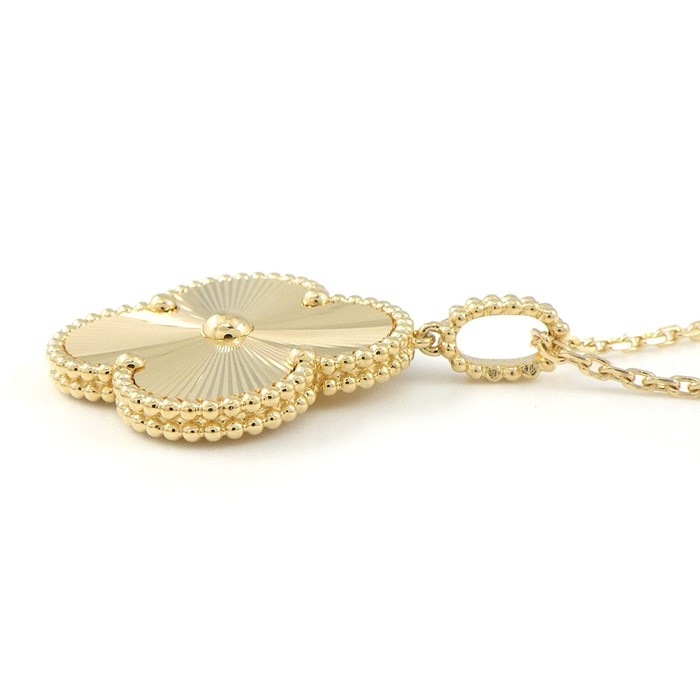 ヴァンクリーフ＆アーペル Van Cleef & Arpels ロングネックレス マジック アルハンブラ VCARP4KO00 ギヨシェ K18YG 【中古】