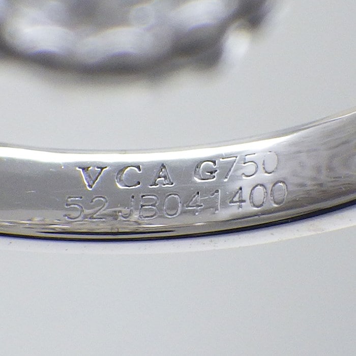 ヴァンクリーフ&アーペル Van Cleef & Arpels リング ヴィンテージ アルハンブラ VCARO26N00 ダイヤモンド K18WG 11.5号 / #52 【中古】