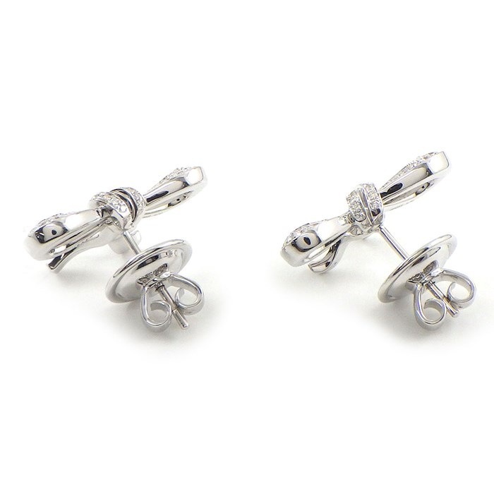 グラフ Graff GRAFF ピアス ティルダズ ボウ ミニ RGE 1662 リボン モチーフ パヴェ ダイヤモンド 計0.52ct K18WG 【中古】