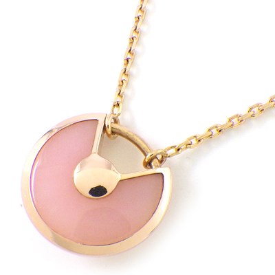 カルティエ Cartier ネックレス アミュレット ドゥ XS ピンク オパール 1ポイント ダイヤモンド K18PG 【中古】