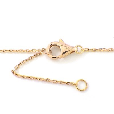 カルティエ Cartier ネックレス アミュレット ドゥ XS ピンク オパール 1ポイント ダイヤモンド K18PG 【中古】