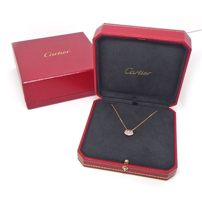カルティエ Cartier ネックレス アミュレット ドゥ XS ピンク オパール 1ポイント ダイヤモンド K18PG 【中古】