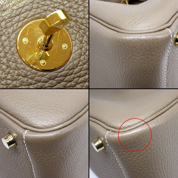 エルメス HERMES ショルダーバッグ/ハンドバッグ リンディ 26 2023年 エトゥープ トリヨンクレマンス ゴールド金具 【中古】