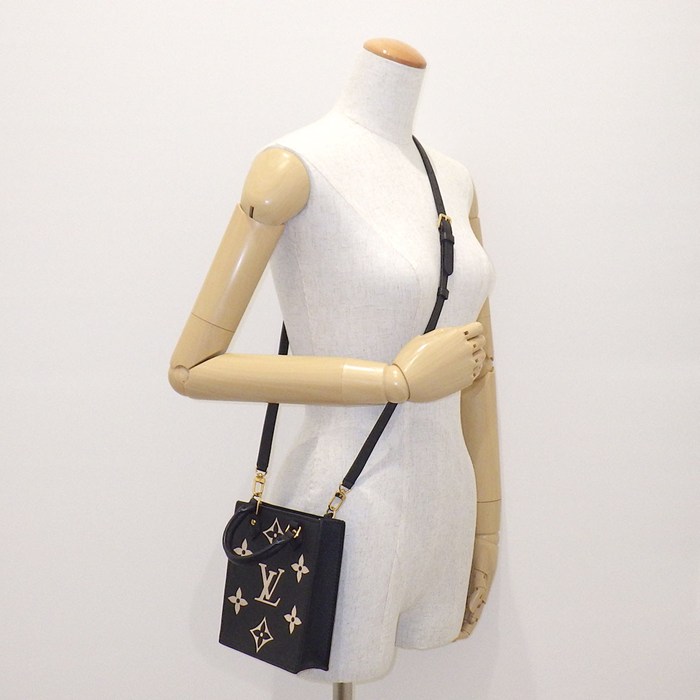 ルイ・ヴィトン LOUIS VUITTON ショルダーバッグ プティット サックプラ M81416 ブラック バイカラー モノグラムアンプラント 【中古】