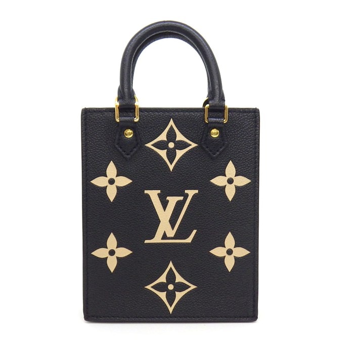 ルイ・ヴィトン LOUIS VUITTON ショルダーバッグ プティット サックプラ M81416 ブラック バイカラー モノグラムアンプラント 【中古】