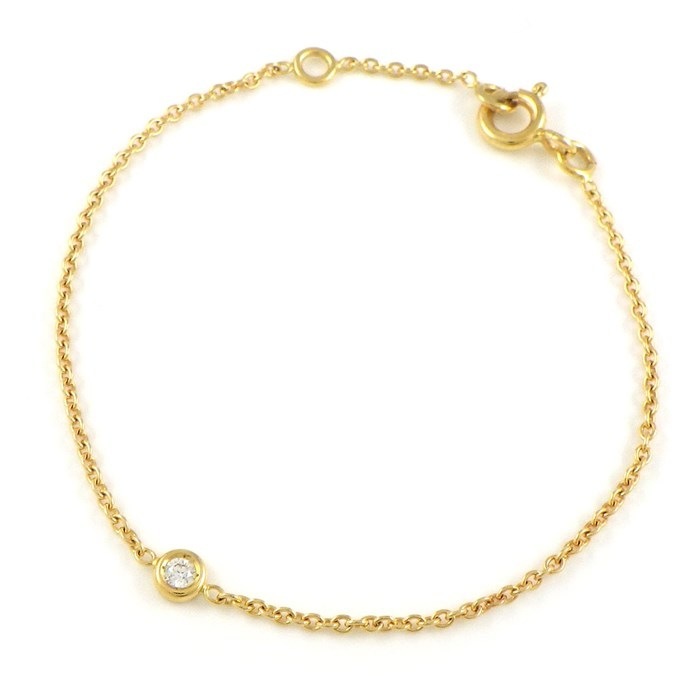 クリスチャンディオール Christian Dior ブレスレット ミミウィ 1ポイント ダイヤモンド K18YG 【中古】