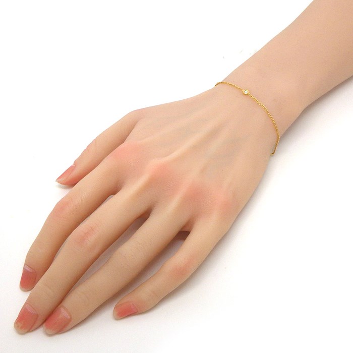 クリスチャンディオール Christian Dior ブレスレット ミミウィ 1ポイント ダイヤモンド K18YG 【中古】
