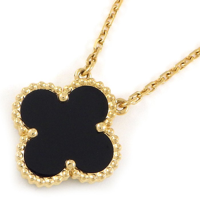 ヴァンクリーフ&アーペル Van Cleef & Arpels ネックレス ヴィンテージアルハンブラ VCARA45800 オニキス K18YG 【中古】