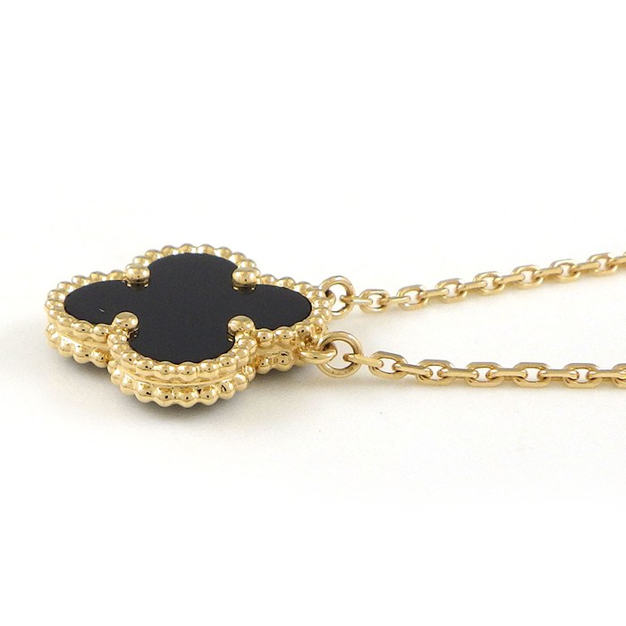 ヴァンクリーフ&アーペル Van Cleef & Arpels ネックレス ヴィンテージアルハンブラ VCARA45800 オニキス K18YG 【中古】