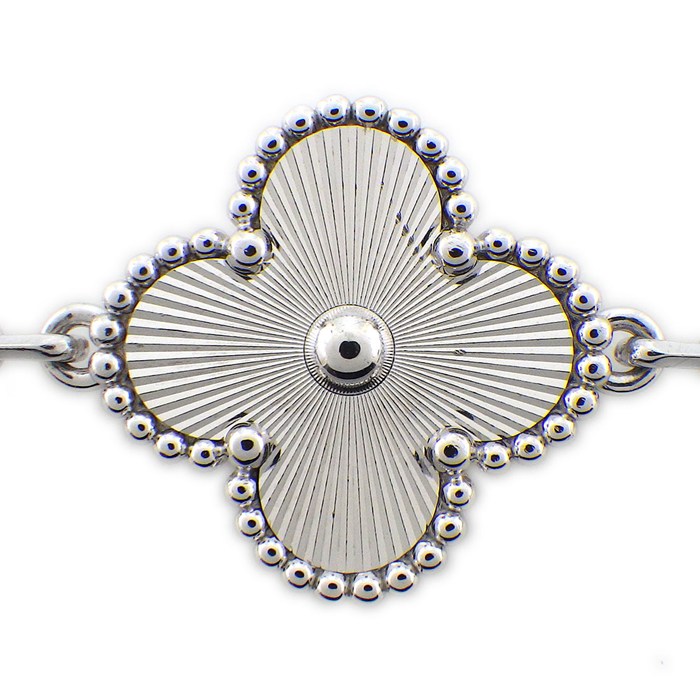 ヴァンクリーフ&アーペル Van Cleef & Arpels ブレスレット ヴィンテージアルハンブラ 5モチーフ VCARP9XE00 ギョーシェ K18WG 【中古】