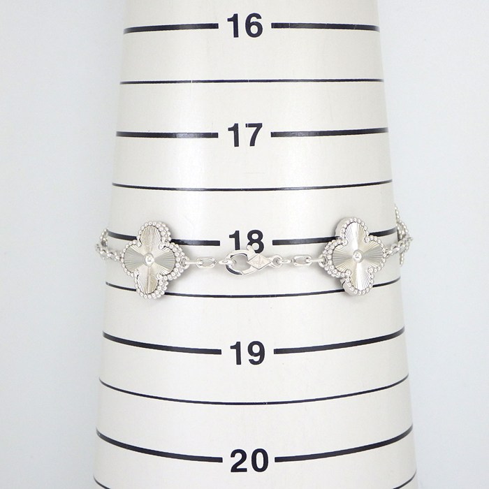 ヴァンクリーフ&アーペル Van Cleef & Arpels ブレスレット ヴィンテージアルハンブラ 5モチーフ VCARP9XE00 ギョーシェ K18WG 【中古】