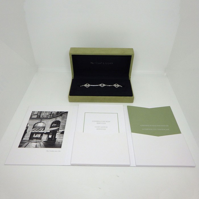 ヴァンクリーフ&アーペル Van Cleef & Arpels ブレスレット ヴィンテージアルハンブラ 5モチーフ VCARP9XE00 ギョーシェ K18WG 【中古】