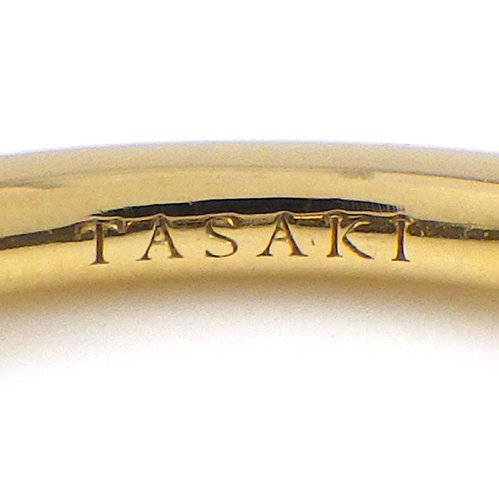 タサキ 田崎真珠 TASAKI リング リファインド リベリオン シグネチャー RNB-4401-18KYG ブラックスピネル 南洋真珠 黒蝶 ブラックパール 7.9mm珠 K18YG 15号 【中古】