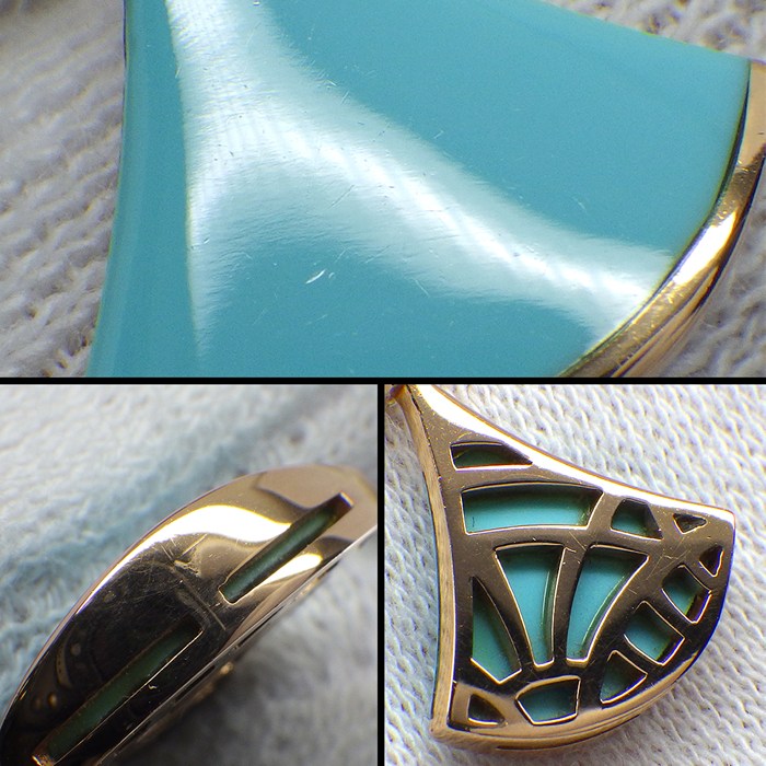 ブルガリ BVLGARI ネックレス ディーヴァ ドリーム ターコイズ トルコ石 1ポイント ダイヤモンド K18PG 【中古】
