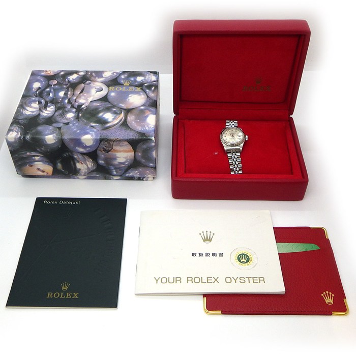ロレックス Rolex 腕時計 デイトジャスト 79174G P番 2000年製 10ポイント ダイヤインデックス シルバー文字盤 デイト K18WG SS 自動巻き 【中古】