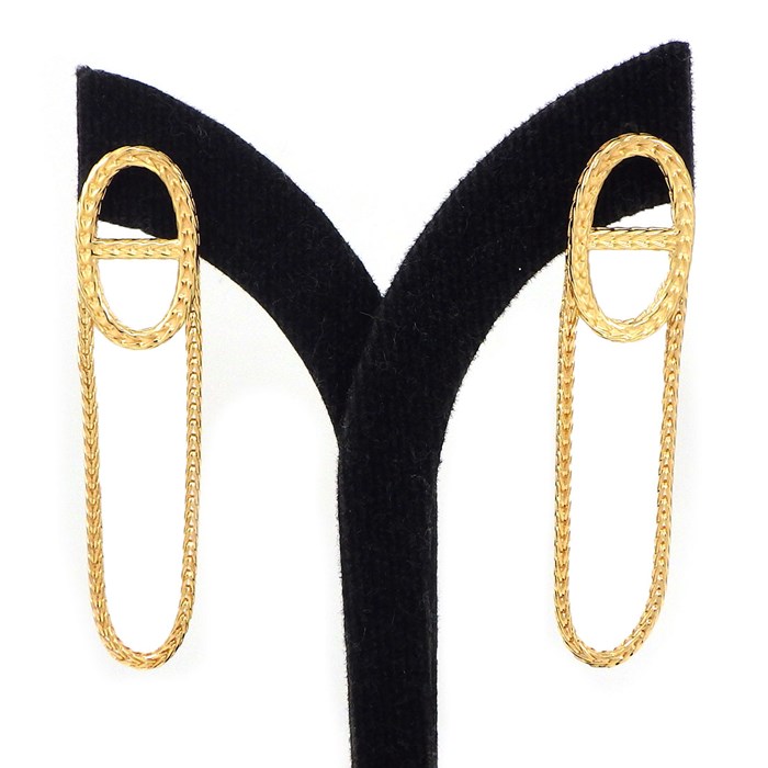 エルメス HERMES ピアス シェーヌ ダンクル ダナエ K18YG 【中古】