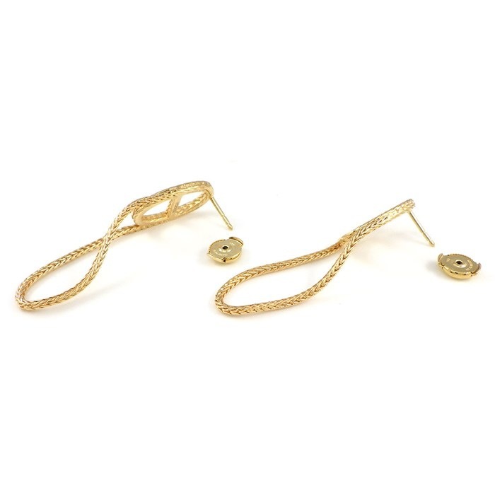 エルメス HERMES ピアス シェーヌ ダンクル ダナエ K18YG 【中古】