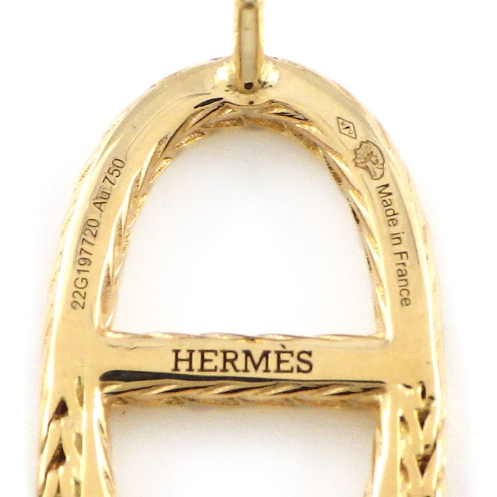 エルメス HERMES ピアス シェーヌ ダンクル ダナエ K18YG 【中古】