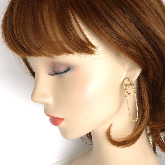 エルメス HERMES ピアス シェーヌ ダンクル ダナエ K18YG 【中古】