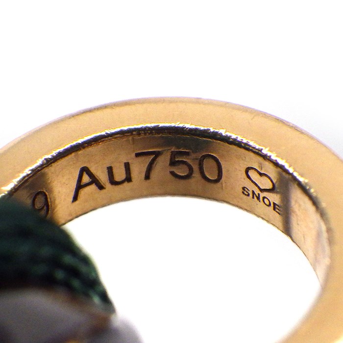 カルティエ Cartier ブレスレット ベビー ラブ サークル リンク 4ポイント ダイヤモンド ダークブラウン セラミック グリーン コード K18PG 【中古】