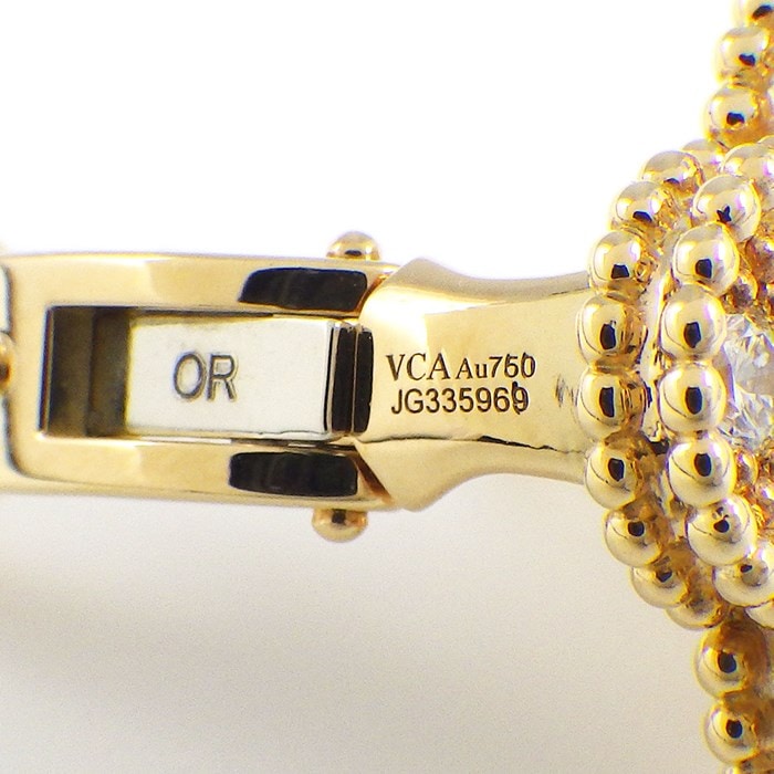 ヴァンクリーフ＆アーペル Van Cleef & Arpels ピアス ヴィンテージ アルハンブラ VCARA44700 ダイヤモンド 計0.96ct K18YG 【中古】