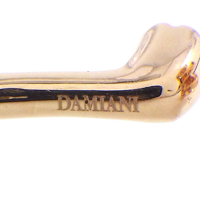 ダミアーニ DAMIANI バングル マルゲリータ 20076570 フラワー 1ポイント アメジスト パヴェ ブラウン ダイヤモンド 計0.36ct K18PG / #M 【中古】