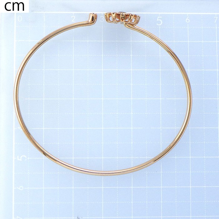 ダミアーニ DAMIANI バングル マルゲリータ 20076570 フラワー 1ポイント アメジスト パヴェ ブラウン ダイヤモンド 計0.36ct K18PG / #M 【中古】
