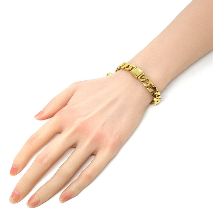 ティファニー Tiffany & Co. ブレスレット グルメットブレス カーブチェーン 喜平タイプ K18YG 【中古】