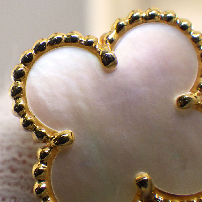 ヴァンクリーフ&アーペル Van Cleef & Arpels ネックレス ヴィンテージアルハンブラ VCARA45900 ホワイト シェル K18YG 【箱・保付き】 【中古】