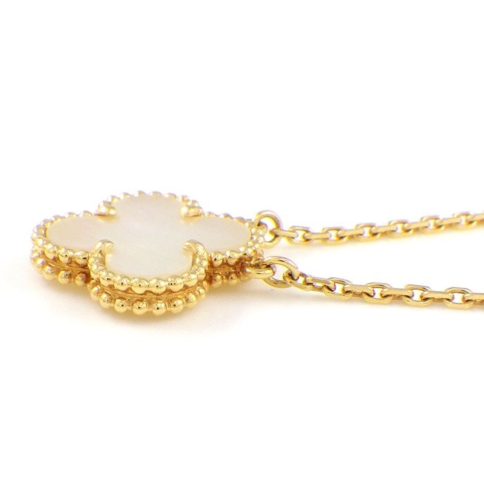 ヴァンクリーフ&アーペル Van Cleef & Arpels ネックレス ヴィンテージアルハンブラ VCARA45900 ホワイト シェル K18YG 【箱・保付き】 【中古】