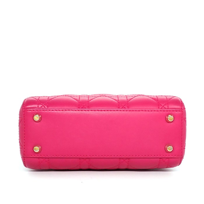 ディオール Dior ハンドバッグ/ショルダーバッグ レディディオール ミニ M0505ONGE_M030 ピンク カナージュラムスキン 【中古】