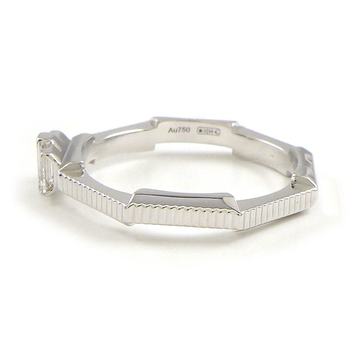 グッチ GUCCI リング リンク トゥ ラブ 3ポイント バケットカット ダイヤモンド K18WG 13.5号 / #14 【中古】