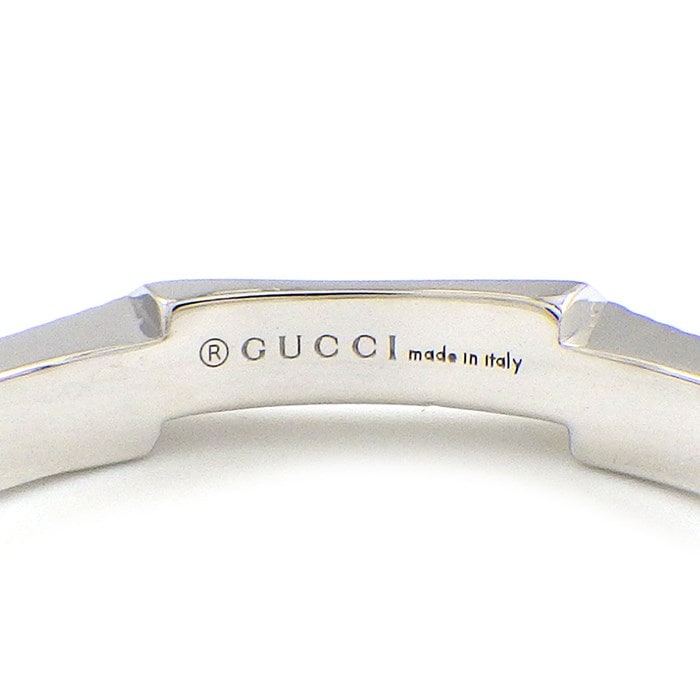 グッチ GUCCI リング リンク トゥ ラブ 3ポイント バケットカット ダイヤモンド K18WG 13.5号 / #14 【中古】
