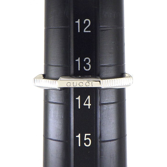 グッチ GUCCI リング リンク トゥ ラブ 3ポイント バケットカット ダイヤモンド K18WG 13.5号 / #14 【中古】