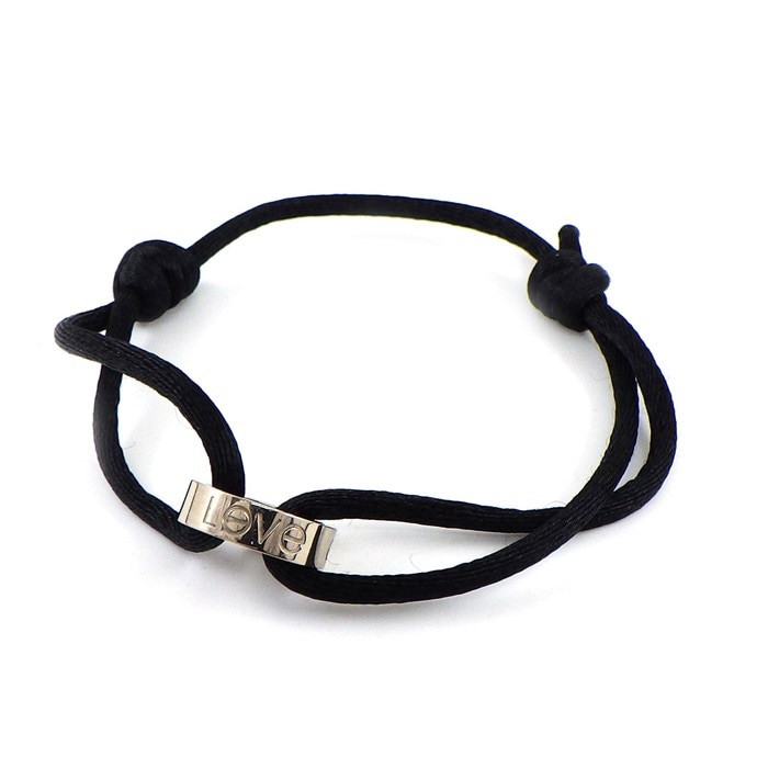 カルティエ Cartier ブレスレット ラブブレス　ブラック コード カルティエ Cartier】ブレスレット ラブブレス チャリティ K18WG