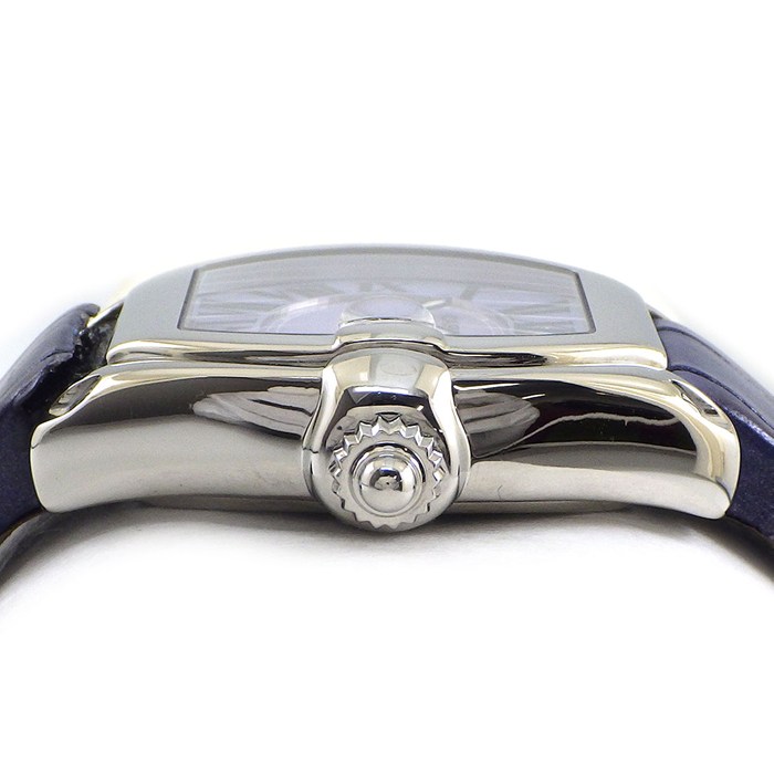 カルティエ Cartier 腕時計 ロードスター SM W6206007 2008年X'mas限定 トノー ブルーシェル文字盤 ローマンインデックス デイト 夜光針 アリゲーターレザーベルト SS クオーツアナログ 【中古】