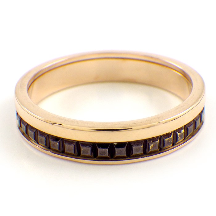 ブシュロン BOUCHERON リング キャトル クラシック ハーフ JAL00175 K18PG ブラウン PVD 13.5号 / #54 【中古】