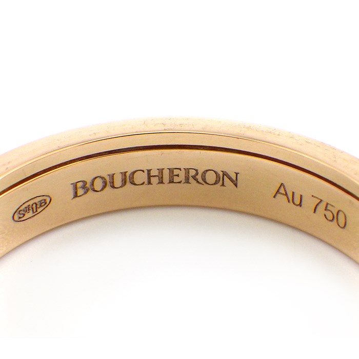 ブシュロン BOUCHERON リング キャトル クラシック ハーフ JAL00175 K18PG ブラウン PVD 13.5号 / #54 【中古】