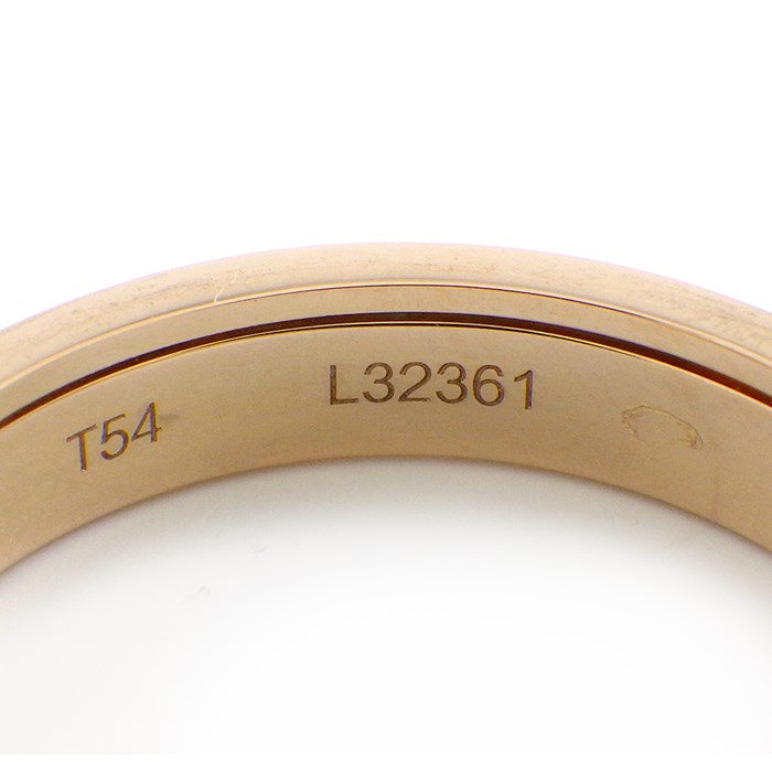 ブシュロン BOUCHERON リング キャトル クラシック ハーフ JAL00175 K18PG ブラウン PVD 13.5号 / #54 【中古】