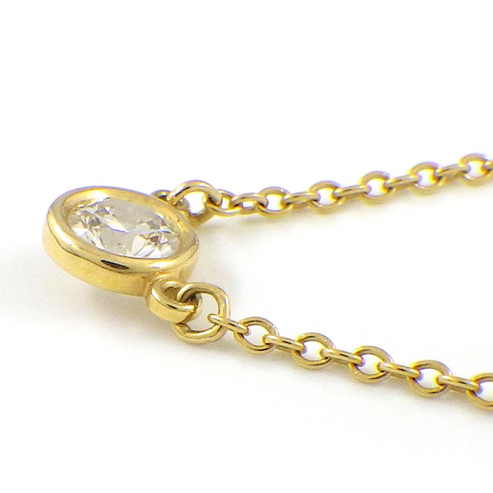 ティファニー Tiffany & Co. ネックレス バイザヤード シングル 1ポイント ダイヤモンド 0.21ct(G/IF/3EX) K18YG 【中古】