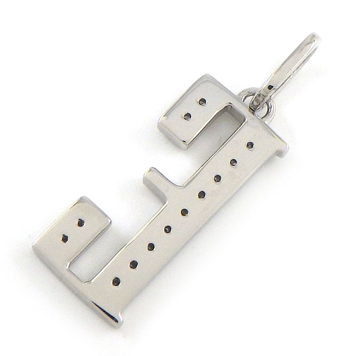 【ダイヤモンド】 ペンダントトップ アルファベット イニシャル E ダイヤモンド 計0.11ct PT900
