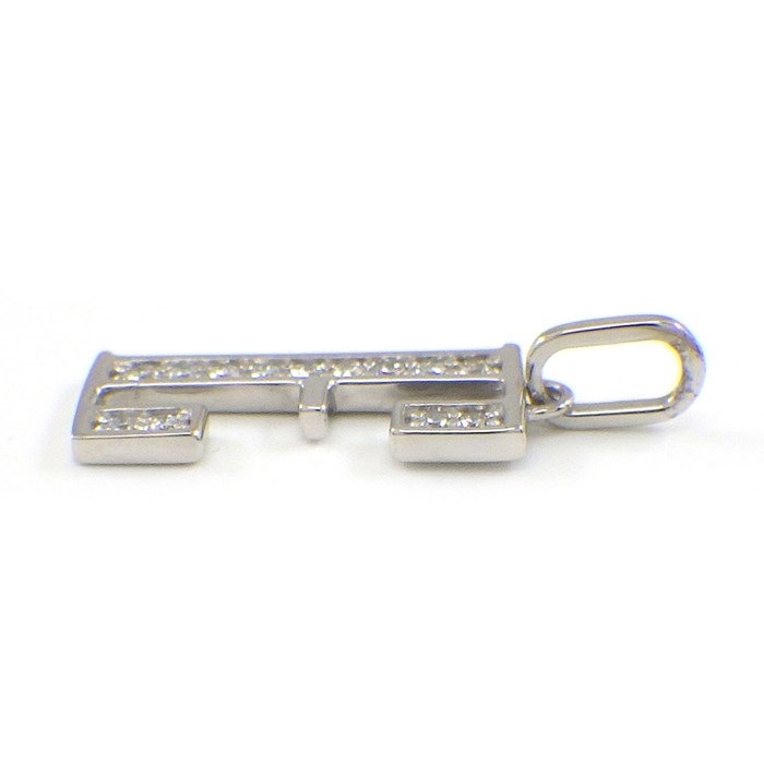 【ダイヤモンド】 ペンダントトップ アルファベット イニシャル E ダイヤモンド 計0.11ct PT900