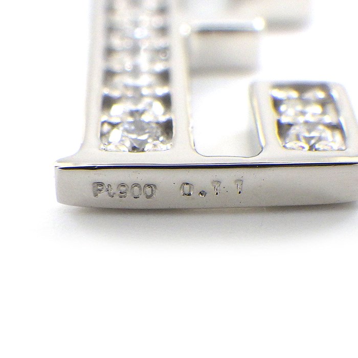 【ダイヤモンド】 ペンダントトップ アルファベット イニシャル E ダイヤモンド 計0.11ct PT900