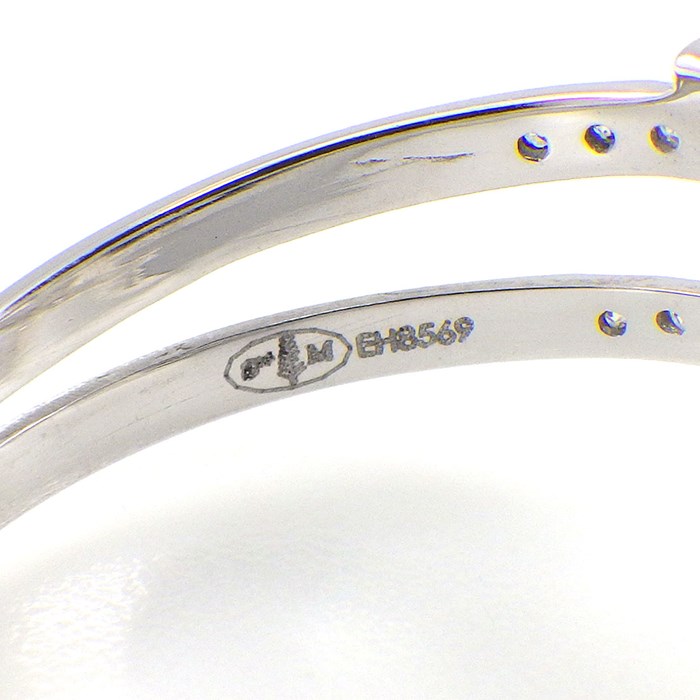 モーブッサン MAUBOUSSIN リング エトワール 3モチーフ スター 星 コメット パヴェ ダイヤモンド K18WG 13号 【箱・保付き】 【中古】