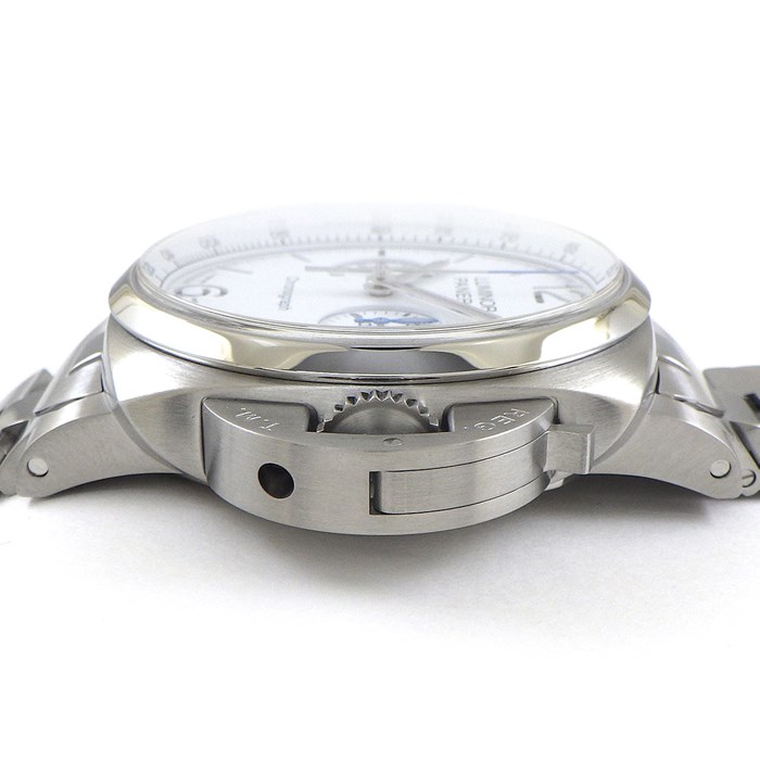 パネライ PANERAI 腕時計 ルミノール クロノ PAM01548 クロノグラフ タキメーター 夜光インデックス 夜光針 スモールセコンド ホワイト文字盤 SS 自動巻き 【箱・保付き】 【中古】